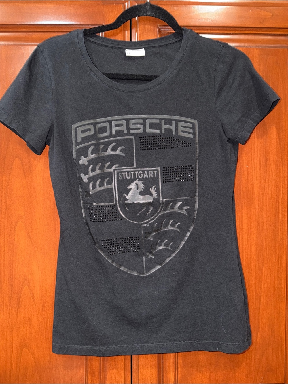 Porsche Design Black Short-Sleeve Logo Tee